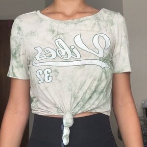 Vibes 32 tie front tee